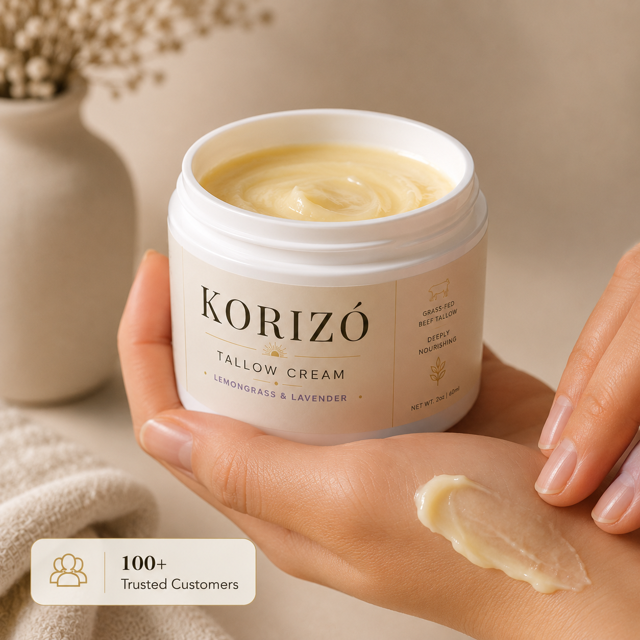 Tallow Cream Lemongrass & Lavender