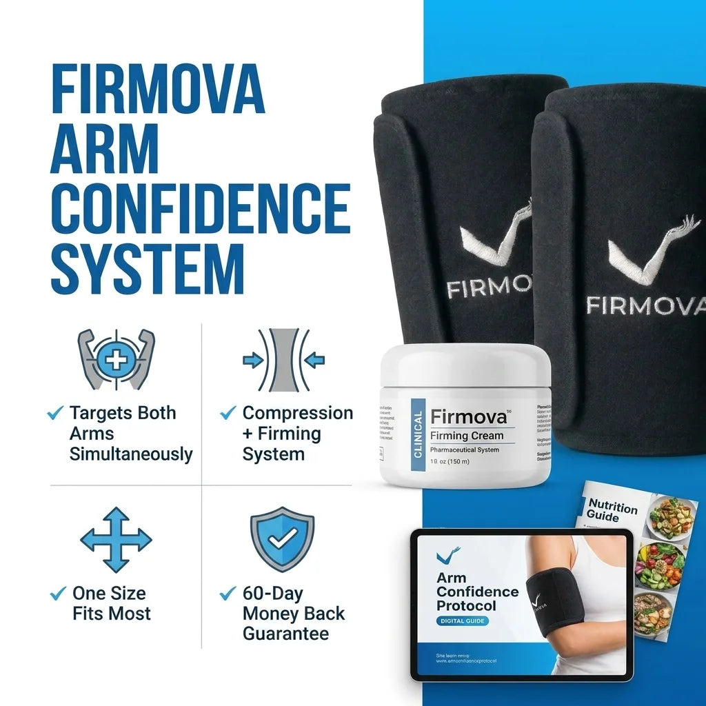 Firmova Arm Confidence System — compression sleeves, firming cream and protocol guide